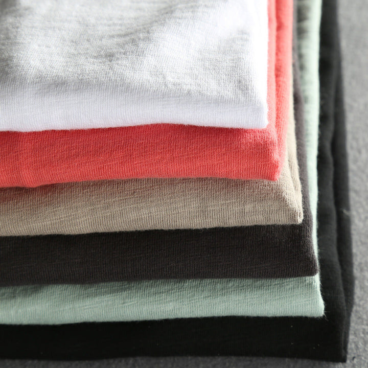 Modern heren T-shirt lange mouw met vintage look en ronde hals, perfect voor comfortabele dagelijkse stijl.