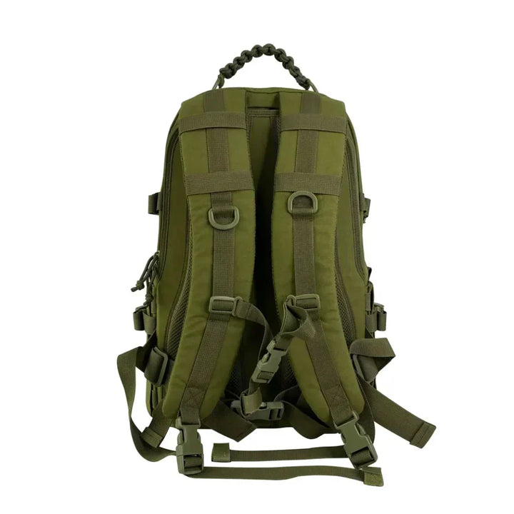 Veelzijdige heren tactische rugzak met MOLLE-systeem, perfect voor outdoor reizen.