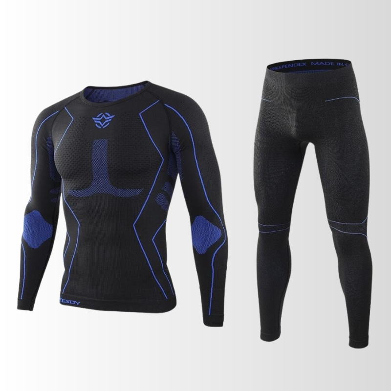 Heren thermoshirt met lange mouwen, als baselayer voor optimale warmte regulatie tijdens skiën.