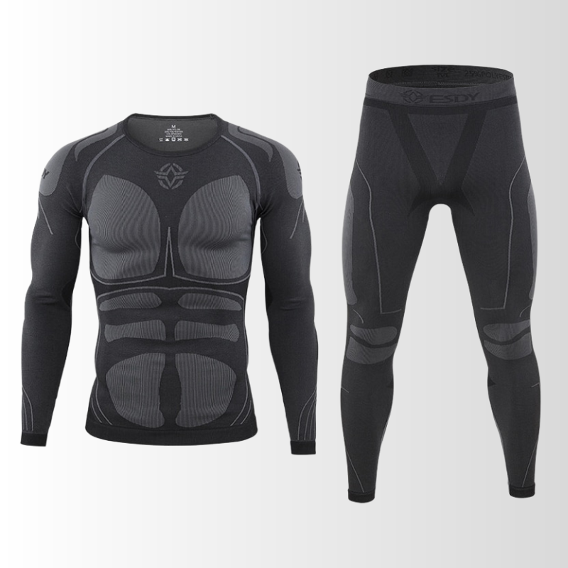 Strakke pasvorm heren thermisch ondergoed, baselayer voor skiën, snowboarden en koude omstandigheden.