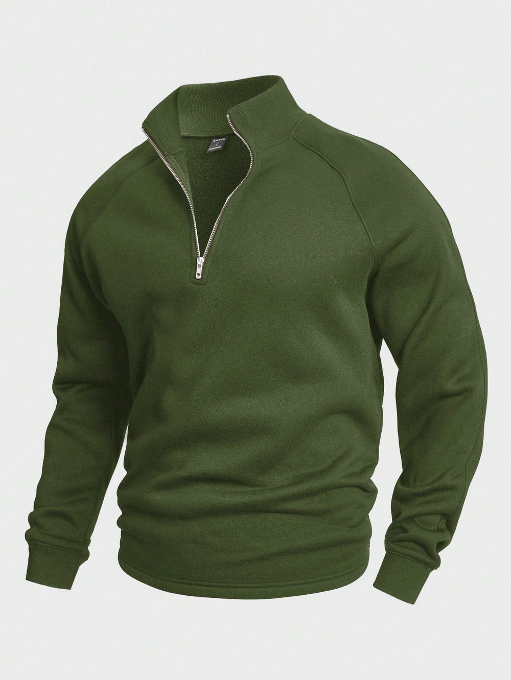 Casual heren sweatshirt met halve rits, sportief en veelzijdig voor elke gelegenheid.