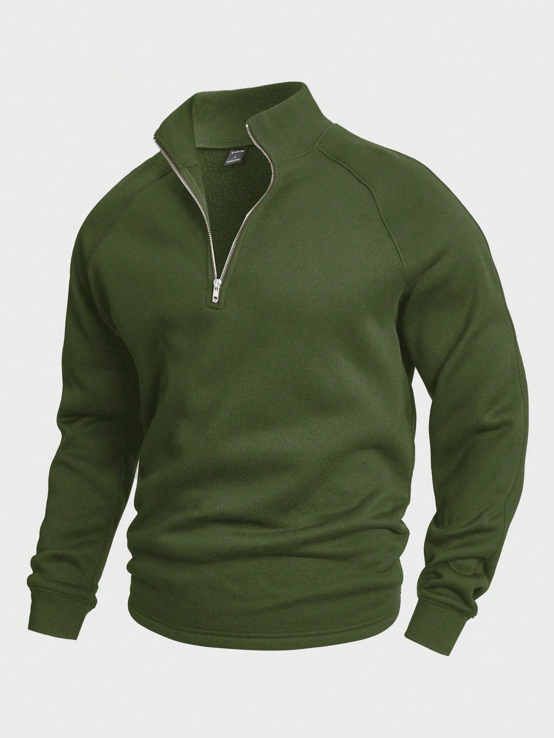 Casual heren sweatshirt met halve rits, sportief en veelzijdig voor elke gelegenheid.