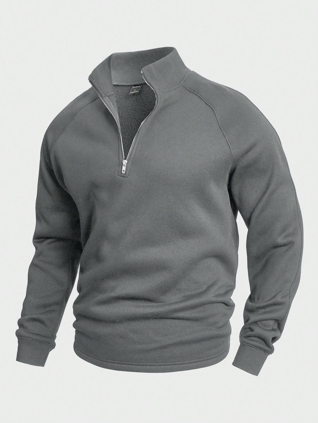 Tijdloze heren trui met opstaande kraag en praktische halve rits, ideaal voor comfortabele mode.