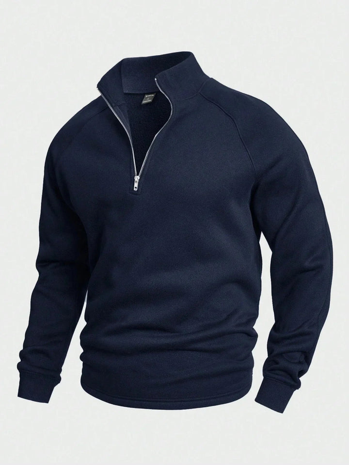 Comfortabele heren trui met halve rits, perfect voor een casual stijl en dagelijks gemak.