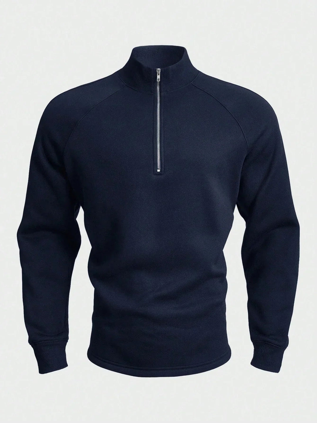 Sportief heren sweatshirt met halve rits en opstaande kraag, voor een moderne, veelzijdige look.