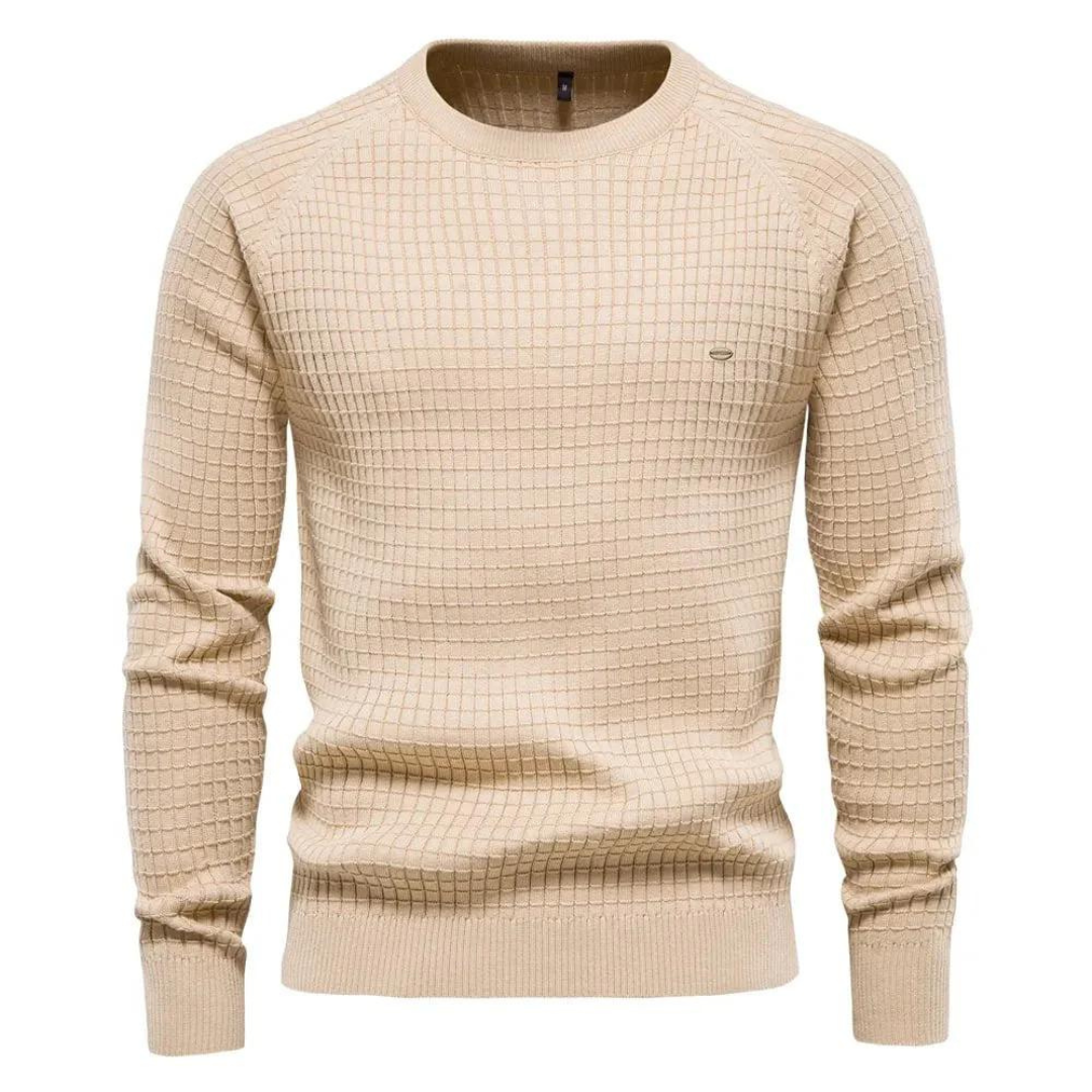 Stijlvolle heren trui, ronde hals, klassieke pasvorm voor een comfortabele en tijdloze look. Essentieel item.