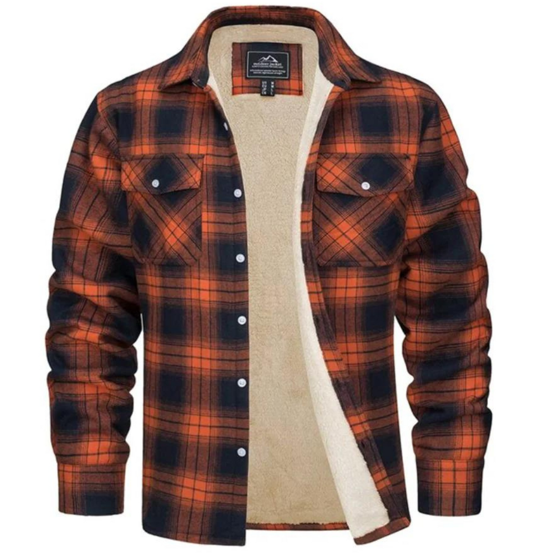 Heren tussenjas met tijdloos ruitpatroon; stijlvolle, casual buitenkleding voor herfst en winter.