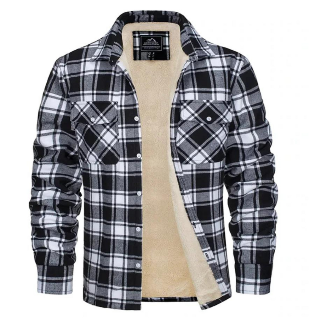 Casual heren tussenjas met elegant ruitpatroon; veelzijdige mannenkleding voor diverse buitenactiviteiten.