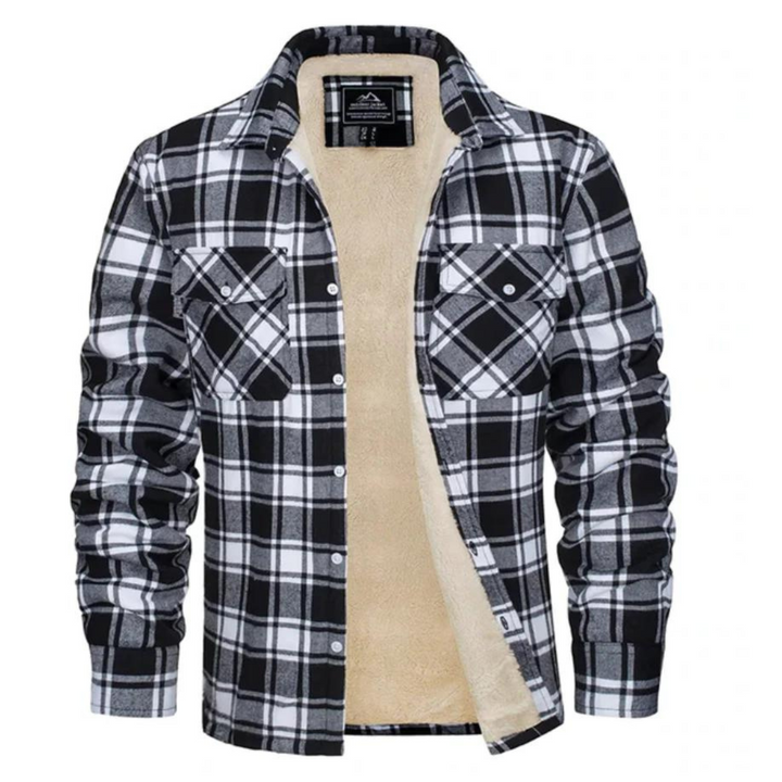 Casual heren tussenjas met elegant ruitpatroon; veelzijdige mannenkleding voor diverse buitenactiviteiten.
