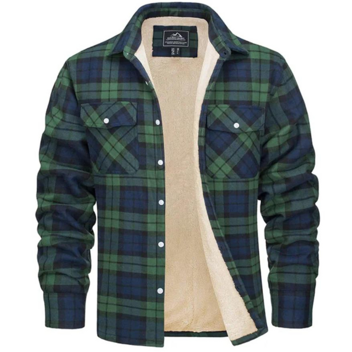 Stijlvolle heren ruitjas, een comfortabele en warme tussenjas; essentiële buitenkleding voor elke man.