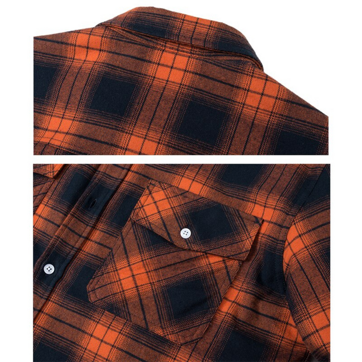 Warme heren tussenjas met trendy ruitpatroon; duurzame buitenkleding voor een stijlvolle, casual uitstraling.