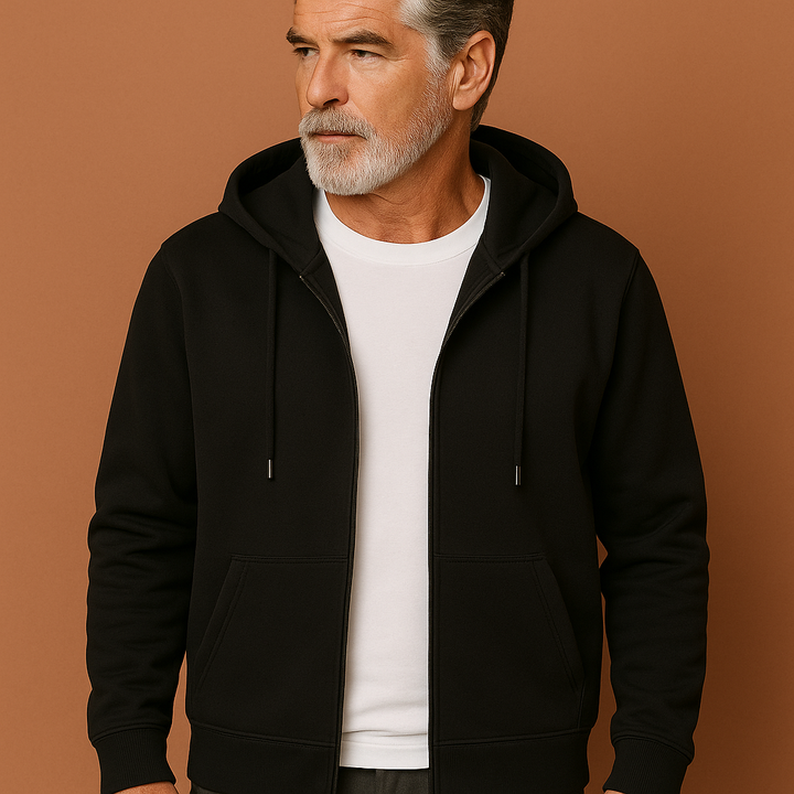 Stijlvol heren vest met rits & capuchon, comfortabel voor dagelijkse casual kleding, herfstmode en streetwear.