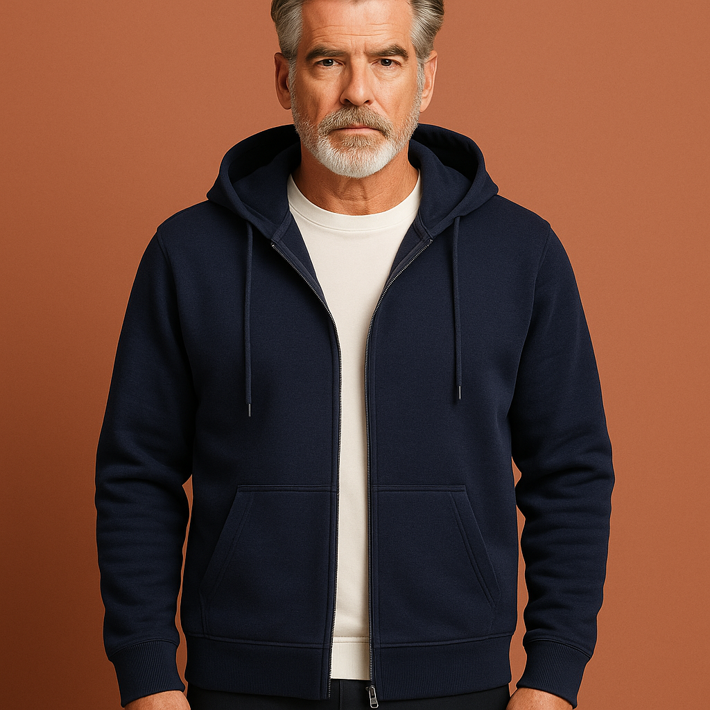 Heren capuchon vest met ritssluiting, comfortabel en warm, ideaal voor casual herfstmode en als bovenkleding.