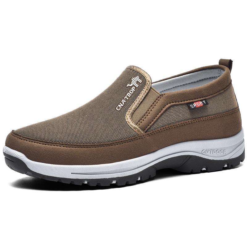 Heren wandelschoenen: comfortabele instapschoenen met antislip zool, ideaal voor pijnverlichting tijdens wandelingen.