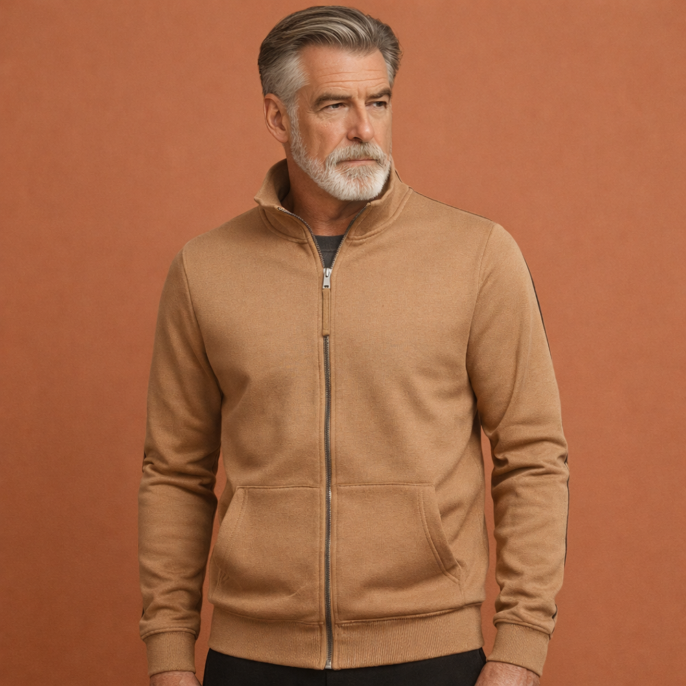 Casual herenritsvest in relaxte pasvorm met handige zijzakken. Perfect als warme comfortabele trui.