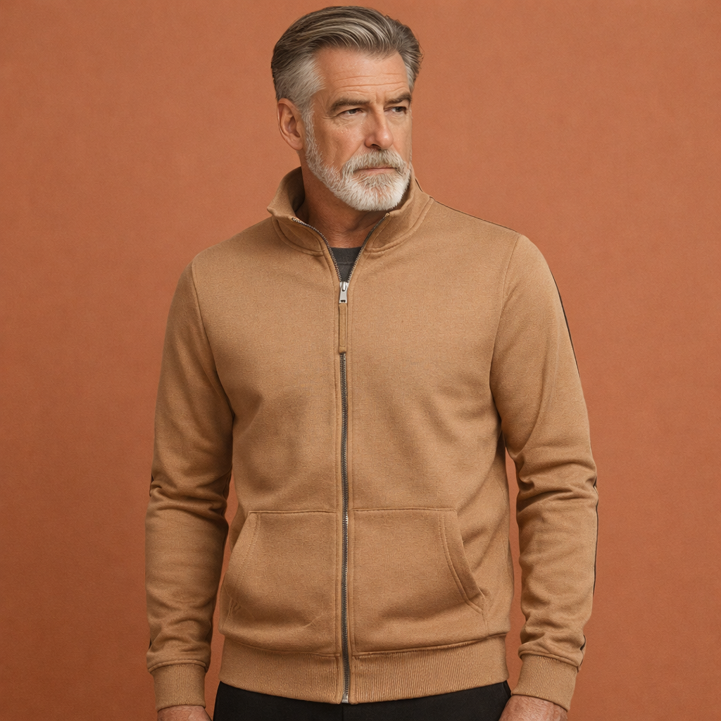 Casual herenritsvest in relaxte pasvorm met handige zijzakken. Perfect als warme comfortabele trui.