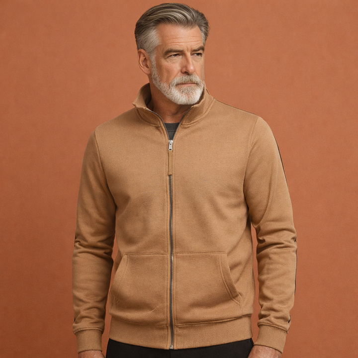 Casual herenritsvest in relaxte pasvorm met handige zijzakken. Perfect als warme comfortabele trui.
