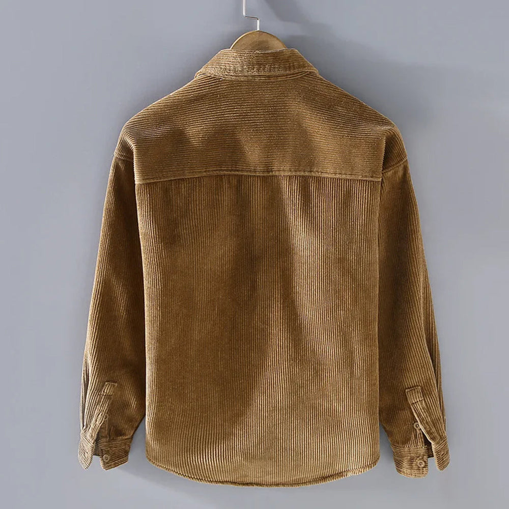 Stijlvol heren overhemdjack met warme voering, perfect voor koude winterdagen.