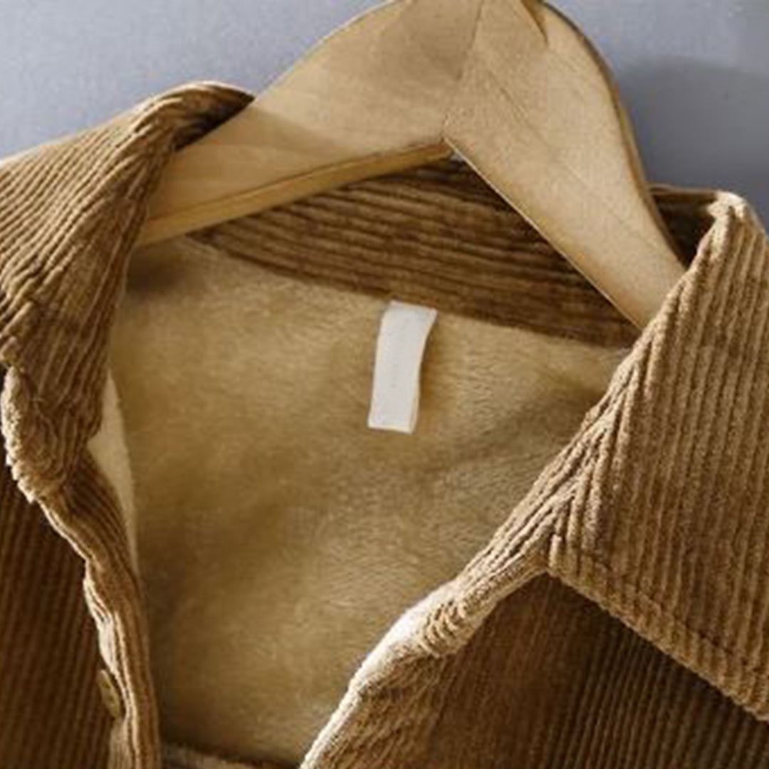 Modieus heren winterjas, een gevoerd overhemdjack met lange mouwen voor outdoor.