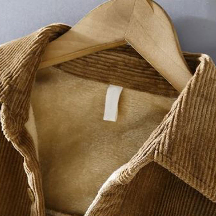 Modieus heren winterjas, een gevoerd overhemdjack met lange mouwen voor outdoor.