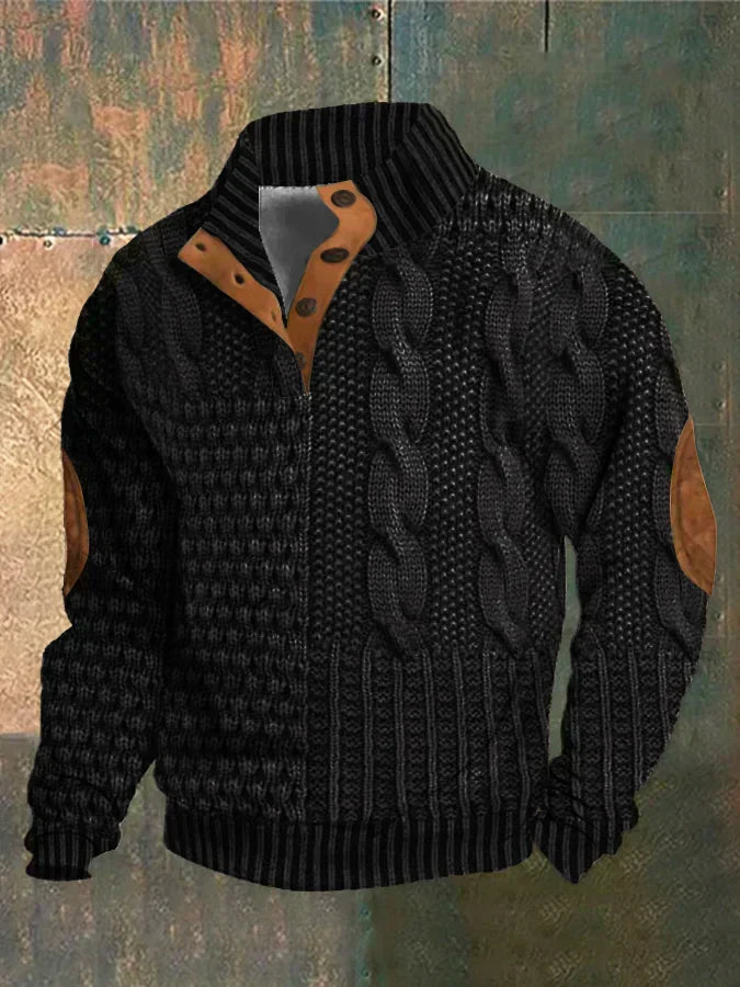 Casual heren trui met trendy patroon. Comfortabele en warme wintertrui in diverse kleuren.