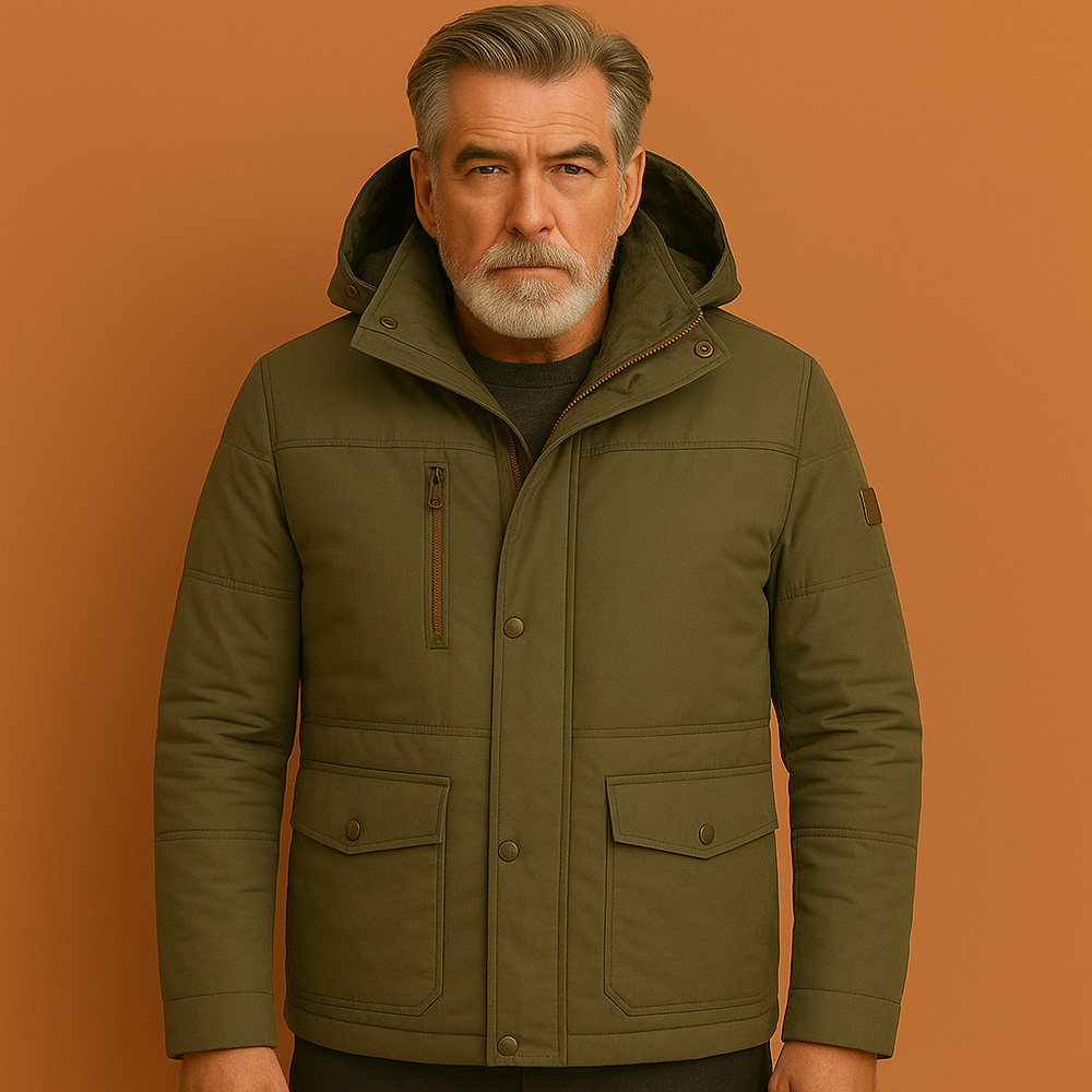 Comfortabele heren winterjas parka, dikke warme outdoor jas voor optimale bescherming tegen de kou.