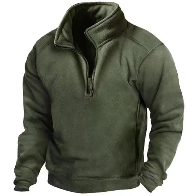 Comfortabele heren trui met halve rits voor mannen. Warme winterkleding, perfect voor zowel casual als outdoor.