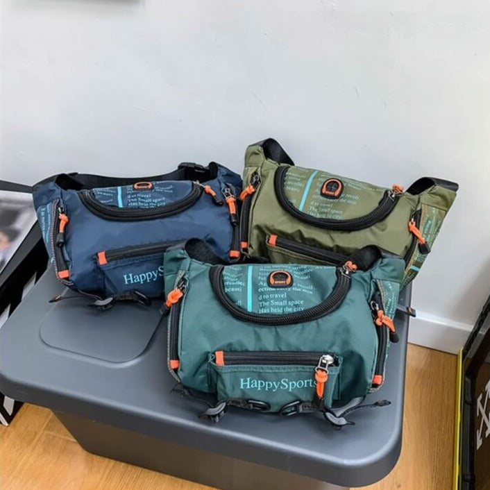 Veelzijdige waterafstotende heren tas, ideaal voor outdoor, reizen en dagelijks gebruik.