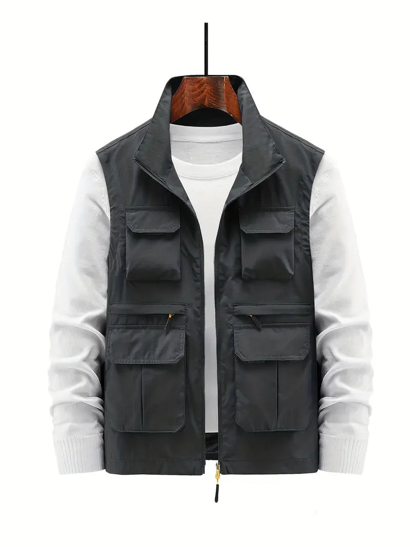 Actief heren vest, waterdicht en comfortabel, met ritssluiting en veilige zakken. Perfect voor outdoor activiteiten.