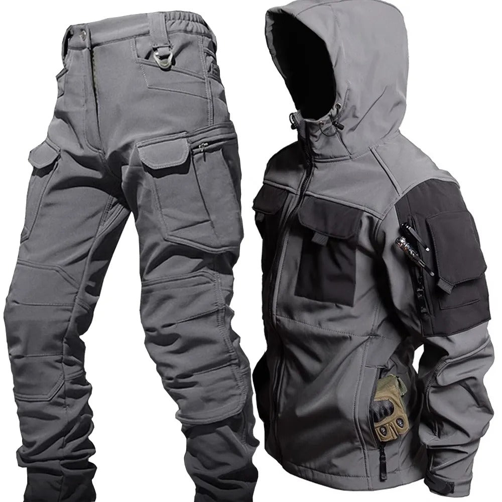 Praktische heren winddichte jas met handige ritszakken, perfect voor outdoor en comfortabel wandelen.