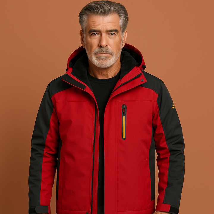 Duurzame heren outdoorjas, waterdicht met capuchon; comfortabele herfst- & winterkleding voor actieve mannen.