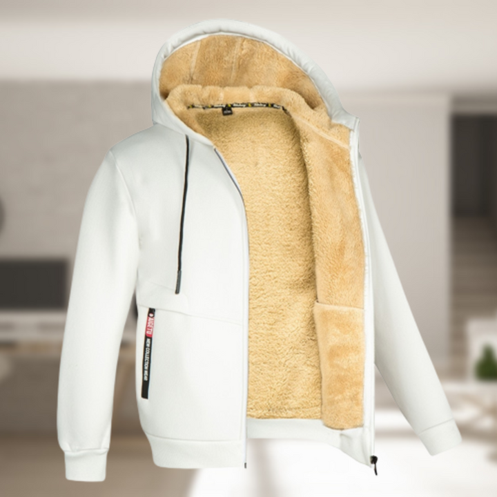 Warme en comfortabele heren ritshoodie, ideaal voor dagelijks gebruik in de winter.