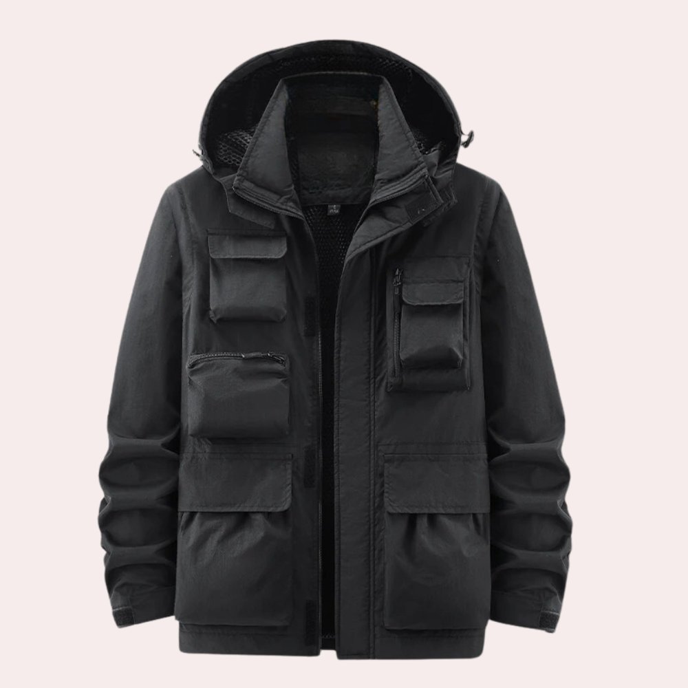 Heren winterjas model parka, waterdicht en ademend voor optimaal comfort.