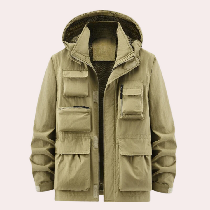 Waterdichte en ademende heren winterjas, perfect voor buitenactiviteiten in de winter.