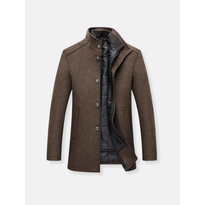 Heren wintermantel Jules: tijdloze stijl en warmte. Deze elegante herenjas is perfect voor klassieke winterlooks.