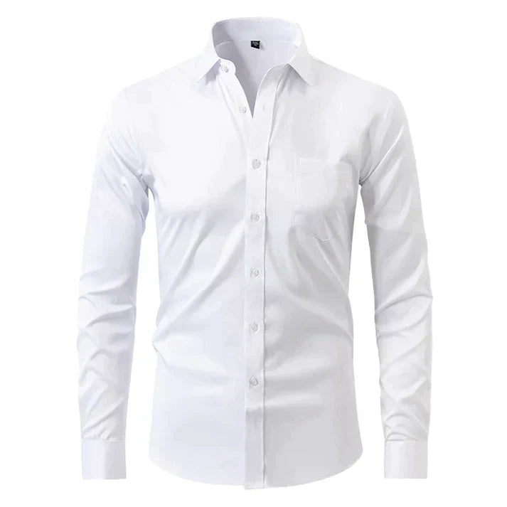Heren zakelijk overhemd met lange mouwen, tailored fit, ideaal voor kantoor of smart casual gelegenheden. Button-down stijl.