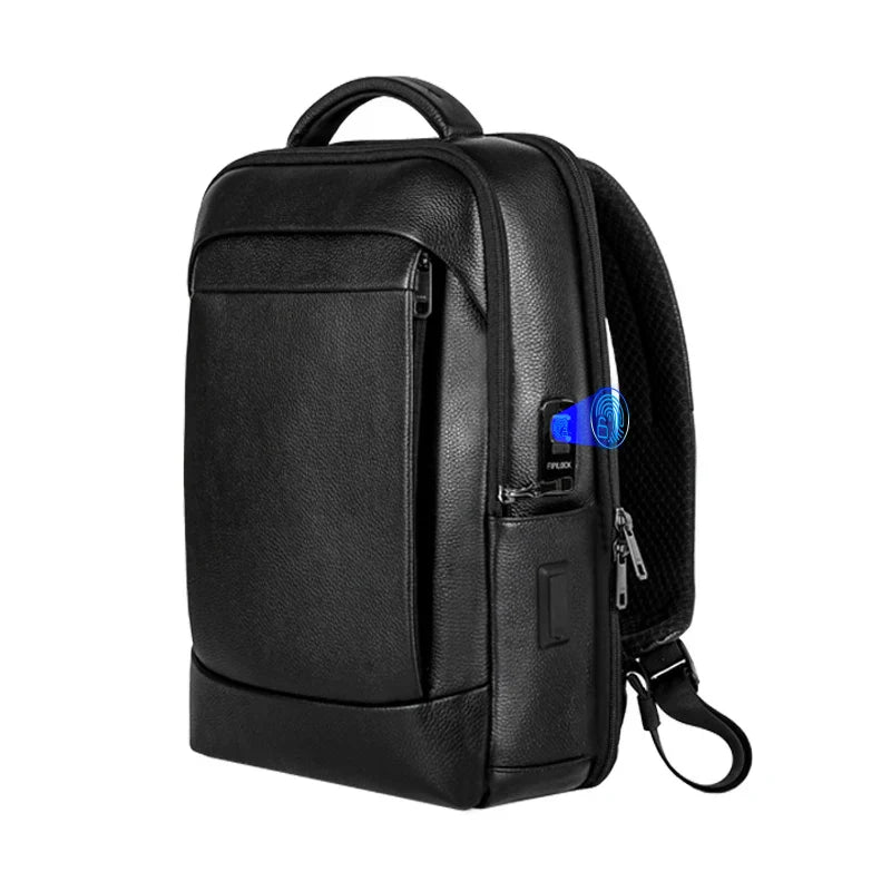 Heren zakelijke rugzak met vingerafdrukslot voor laptop. Ruime anti-diefstal tas, ideaal voor reizen en werk.