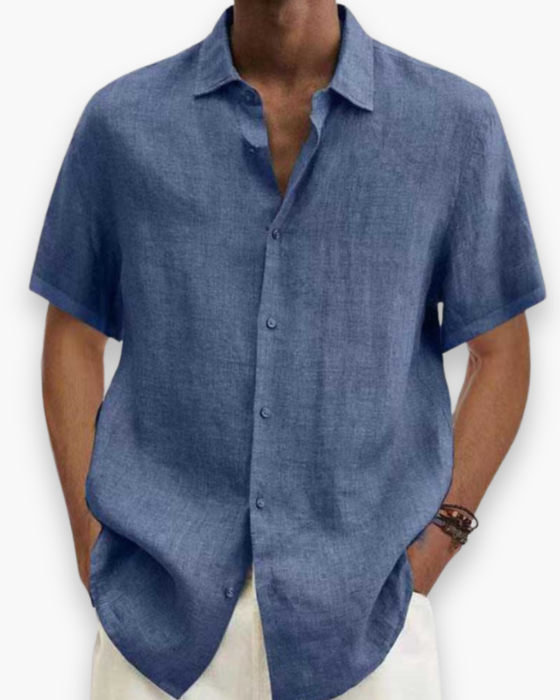 Stijlvol casual herenoverhemd met korte mouwen in multicolor. Ideaal voor zomerse gelegenheden, tijdloos design.