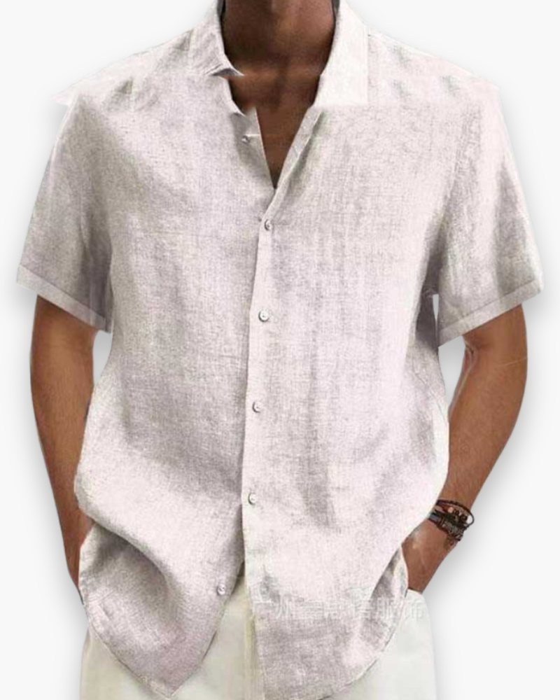 Tijdloos multicolor heren zomeroverhemd met korte mouwen. Ademend, stijlvol en comfortabel voor elke casual gelegenheid.