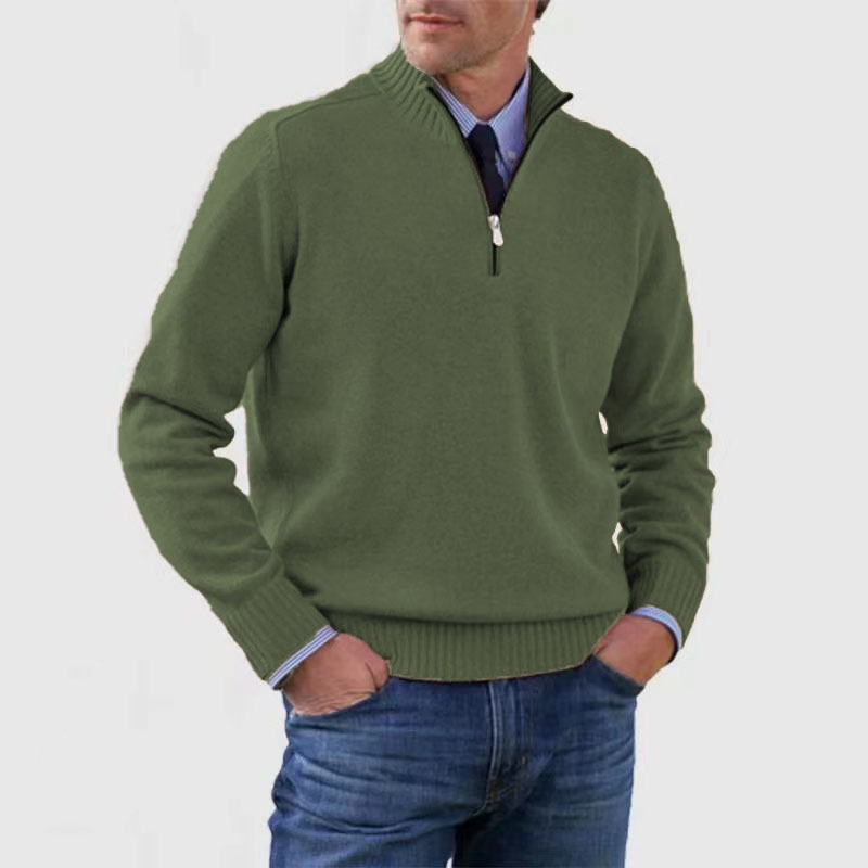 Ademende herenpullover met halve rits, ideaal voor lagen en een comfortabel gevoel de hele dag.