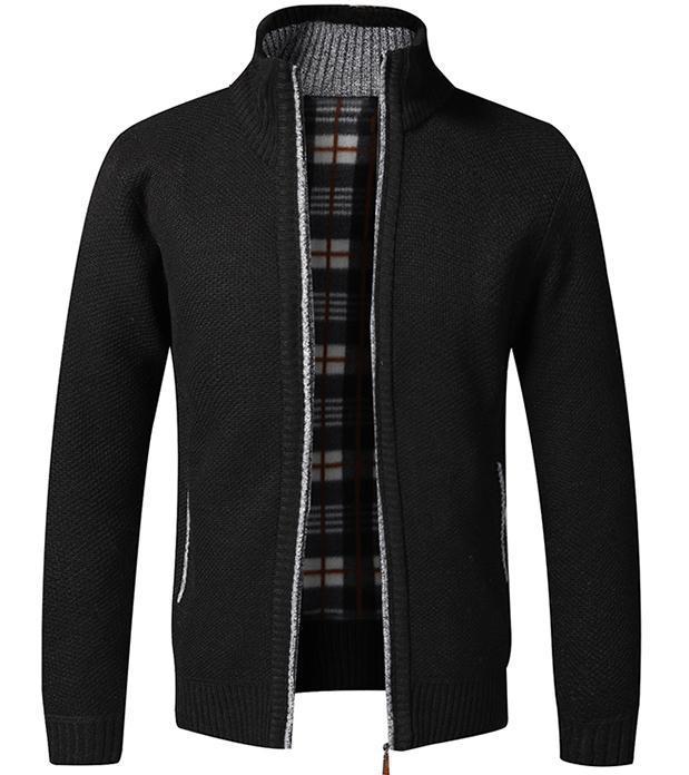 Casual elegant herenvest met kraag, verfijnde gebreide look voor alledaags gebruik.