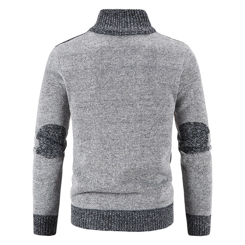Stijlvol gebreid herenvest met opstaande kraag, ideaal voor casual winterkleding.