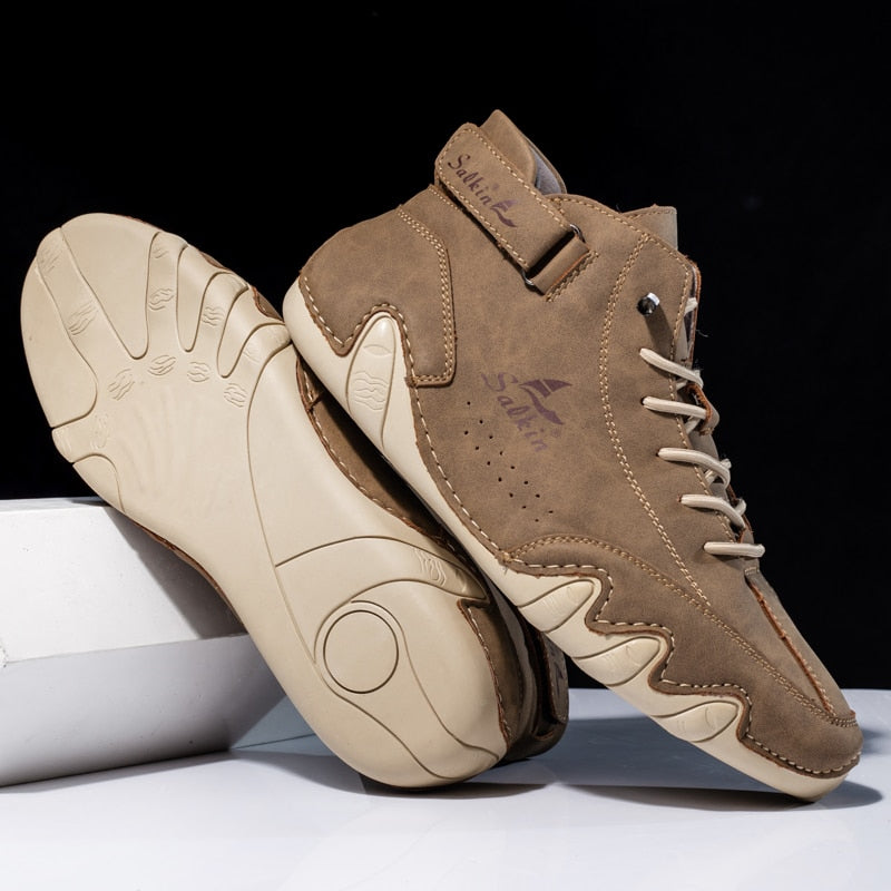 Warme hoge herenschoenen, ideaal voor herfst en winter; met antislipzolen en extra comfort.