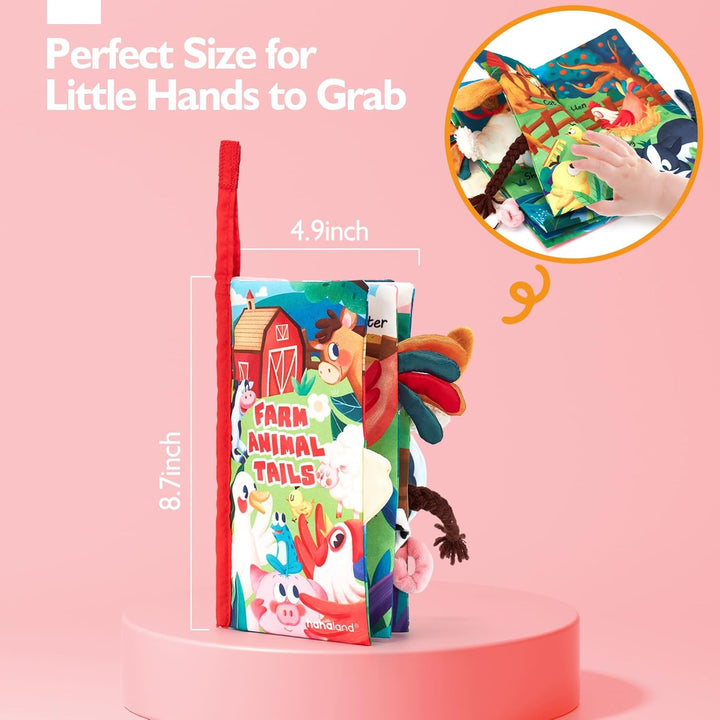 Hoog contrast Montessori voelboek, zwart-witte patronen, zacht baby speelgoed, sensorische en motorische stimulatie