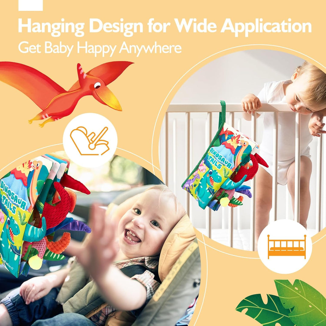 Hoog contrast Montessori voelboek, zwart-witte patronen, zacht baby speelgoed, sensorische en motorische stimulatie