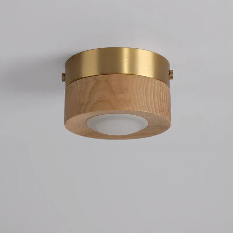 Moderne houten plafondlamp met LED, ideaal voor woonkamer of slaapkamer, sfeervol en natuurlijk.