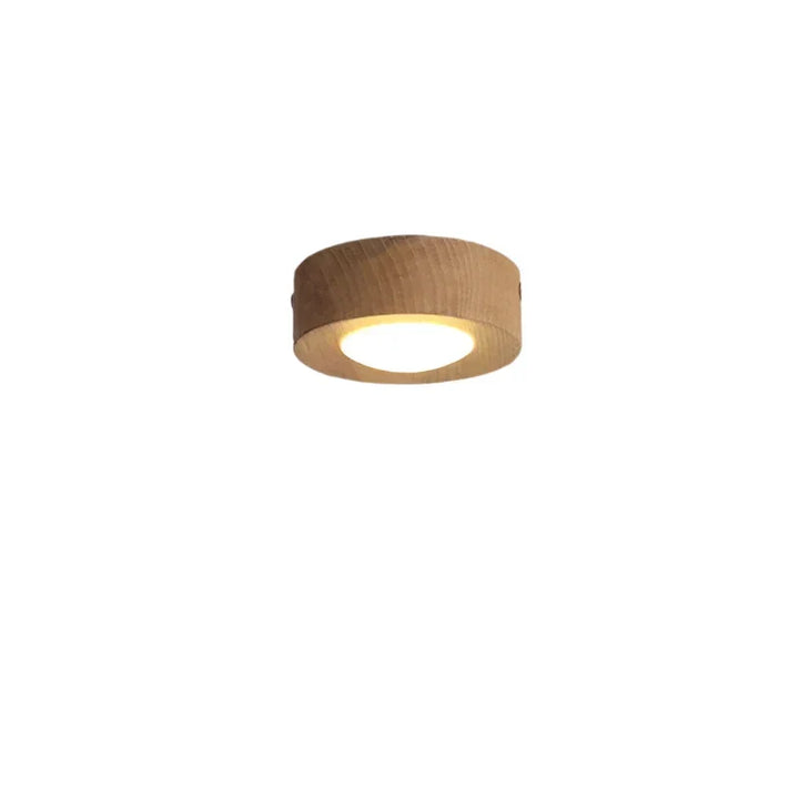 Houten LED plafondlamp in minimalistisch design, sfeervolle verlichting voor de moderne woning.