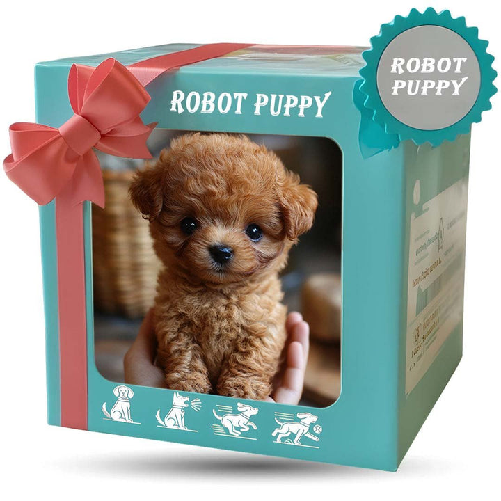 Kinderen spelen met realistische interactieve pluchen hond; stimuleert fantasie en gezelligheid.