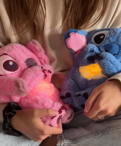 Kinderen pluche knuffel voor ontspanning, met ademhalingsbeweging en rustgevend nachtlampje.