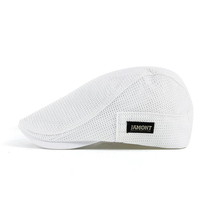 "Katoen mesh cap voor heren, casual stijl, ademend design in marineblauw met verstelbare band."